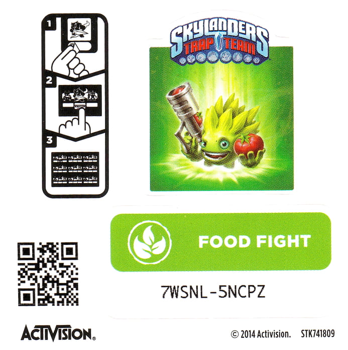 Skylanders Trap Team Food Fight Aufkleber