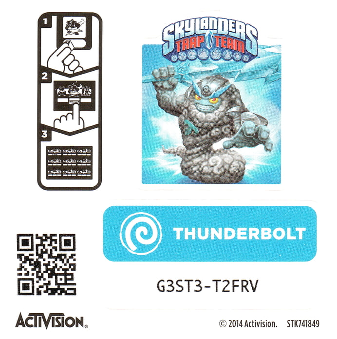Skylanders Trap Team Thunderbolt Aufkleber